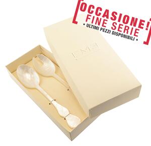 2-Piece Showcase Set CHIC Pearl BIANCO with White Pearl Handle Cutlery