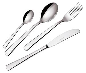 Lux 4-Piece Cutlery Set for One Place Setting, Made of Polished Mirror-Finish 18/10 Stainless Steel, 2.5 mm Thickness