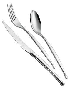 PUNTO 3 mm 24 Piece Cutlery Set for 6 Table Settings in Mirror-Polished 18/10 Stainless Steel in Box
