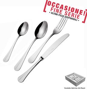 Royal 24 Pieces Cutlery Set, 18-10 Polished Stainless Steel, 3mm Thickness, Polished Stainless Steel Finish