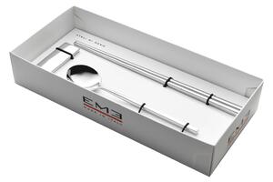 KYOTO SUSHI 18.10 Forged Stainless Steel Cutlery Set Includes 3 Polished Stainless Finish Utensils Plus Rest in Showcase Packaging Name: kyoto