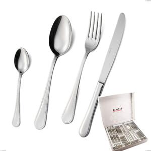 Perles 24-Piece Cutlery Set in Presentation Box, Polished AISI 304 Stainless Steel, 2.5 mm Thickness, Classic Design