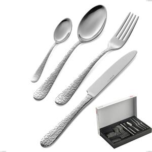 Portofino 30-piece Cutlery Set in Panoramic Packaging, Polished Stainless Steel (Aisi 304)