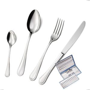 75 Piece Privilege Cutlery Set in Canteen Box, Polished Aisi 304 Stainless Steel, 2.5 mm Thickness