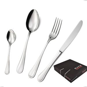 Privilege 49 Pieces Cutlery Set in Gift Box, Stainless Steel AISI 304 Polished Cutlery, 2.5 mm Thickness