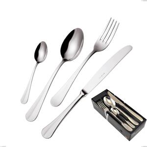 Royal 24 Piece Cutlery Set in Space-Saving Packaging, Polished 18-10 Stainless Steel, 2.5 mm Thickness