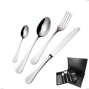 75-Piece Royal Cutlery Set in Wooden Case, Polished 18-10 Stainless Steel, 2.5 mm Thickness
