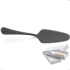 Royal Retr� PVD Black Cake Server in Book-style Box, Antique 18/10 Stainless Steel, 2.5 mm Thickness, PVD Black
