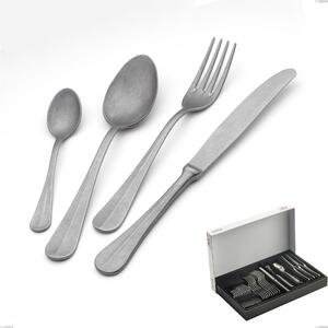 Royal Retro 30-piece Cutlery Set in Panoramic Packaging, Vintage Finish Stainless Steel 18-10, 2.5 mm Thickness