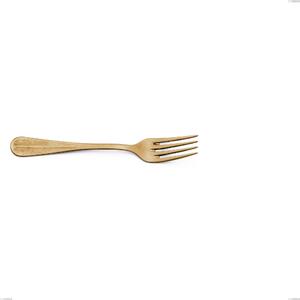 Royal Retr� PVD Gold Fish Fork, Antique 18/10 Stainless Steel, 2.5 mm Thickness, 184 mm Length, Gold PVD