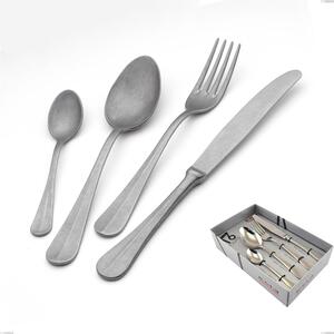 Royal Retro 16-piece cutlery set in showcase packaging, 18-10 stainless steel with vintage finish, 2.5 mm thickness