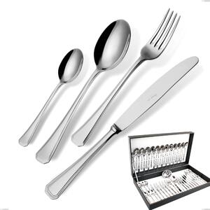 Savoia 51-piece Cutlery Set in Canteen Box, Stainless Steel 18.10 (AISI304), 2.5 mm Thickness