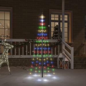 Christmas Tree on Flagpole Colourful 108 LEDs 180 cm