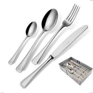 Savoia 16-Piece Cutlery Set in Showcase Box, Stainless Steel 18.10 (AISI304), 2.5 mm Thickness