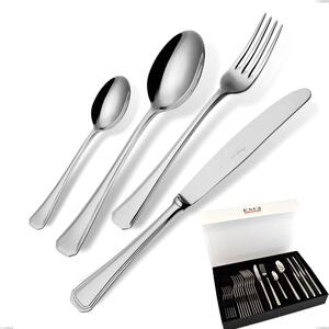 24 Piece Cutlery Set for 6 Table Settings SAVOIA in Polished 18/10 Stainless Steel (AISI304) Thickness 2.5 mm