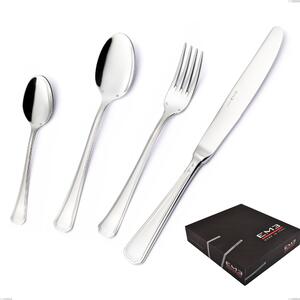 Savoia Argento 8 micron 75-piece cutlery set, Stainless Steel Aisi 304 Silver Finish, 8 micron silver thickness, 3 mm cutlery thickness, in gift packaging