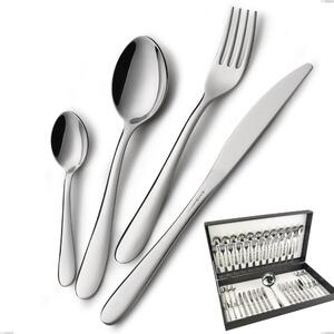 75-Piece 'Segno' Cutlery Set in Gift Case, Economical Knife, Stainless Steel 18/10 (AISI304), 1.8 mm Thickness