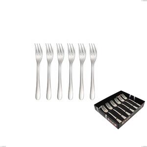 Set of 6 Segno dessert forks in display box, Stainless Steel 18/10 (AISI304), thickness 1.8 mm