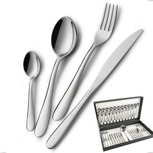 Segno 49-Piece Cutlery Set in Canteen Box, Economical Knife, Stainless Steel 18/10 (AISI304), 1.8 mm Thickness
