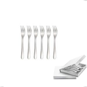 Segno Dessert Forks Set of 6 in Book-style Box, Stainless Steel 18/10 (AISI304), 1.8 mm Thickness