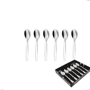Set of 6 Shark Coffee Spoons in Showcase Packaging, Stainless Steel 18/C (AISI430), Thickness 2.00 mm