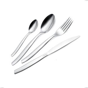 Stainless Steel Cutlery Set 48 Pieces 12 Settings with Steak Knives SHARK Table in Polished 18.C Steel 2 mm Thickness