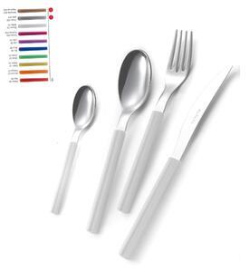 SKY 1 Knife 1 Fork 1 Spoon 1 Coffee Spoon Colourful Cutlery Set in 18/0 AISI 430 Nickel Free Stainless Steel with Coloured Methacrylate Handle