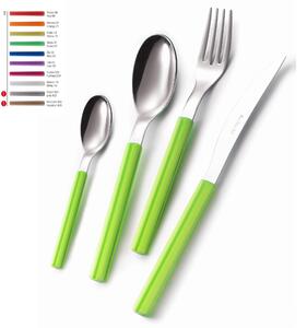 Sky Coloured Cutlery Set 1 Knife 1 Fork 1 Spoon 1 Coffee Spoon Material 18/0 AISI 430 Nickel Free Stainless Steel with Coloured Methacrylate Handle