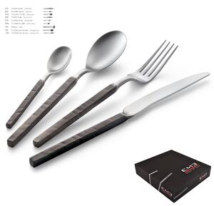 ZEUS FIRE 75-Piece Cutlery Set for 12 Table Settings Stainless Steel 18.10 AISI304 Handle Gift Packaging