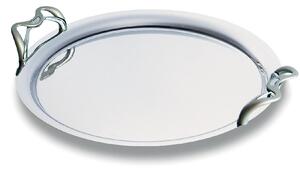 Round Tray with Handles 30 cm ALEX EME Line in Polished Stainless Steel Cutlery