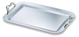 Small Rectangular Tray Size 38x27.5 cm - with Handles ALEX EME Line in Polished Stainless Steel Cutlery Set 24 Pieces