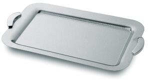 Rectangular Tray with Handles 48x32.2 cm - Handleless Scacco Line EME in Polished Stainless Steel Checkerboard Finish