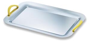 Mirror-Polished Stainless Steel Rectangular Tray Dimensions 48x32.2 cm - with Handles GUMMY EME Polished Stainless Steel Cutlery