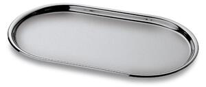 Convivio � 36 cm Oval Tray with Polished Stainless Steel Edge and Sandblasted Interior