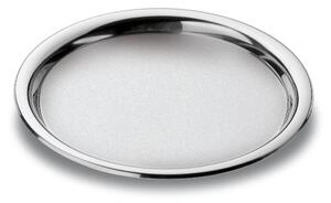 Convivio Round Tray with Raised Edge � 30 cm with Polished Stainless Steel Rim and Sandblasted Interior