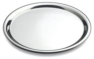 Round Tray Piano Convivio � 35 cm with Polished Stainless Steel Edge and Interior