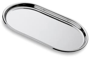Oval Convivio Tray 47 cm with Polished Stainless Steel Edge