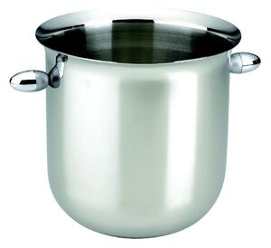 Medium Ice Bucket �15.5xh15 cm JOINT in 18.10 Polished Stainless Steel with Die-Cast Metal Handle in Polished and Sandblasted Finish