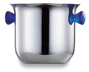 Small Ice Bucket �11xh12 cm VULCANO in 18.10 Polished Stainless Steel with Die-Cast Metal Handle in Polished and Sandblasted Finish