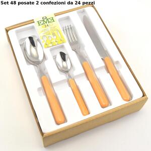 Apricot-Coloured 48 Pieces Cutlery Set BRIO ALBICOCCA 15 EME