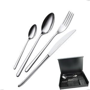 51-Piece Venice Cutlery Set in Wooden Case, Stainless Steel 18/10 (AISI304), 4.00 mm Thickness