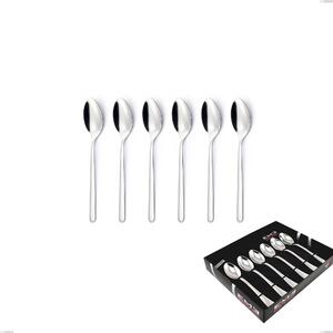 Set of 6 Venice Coffee Spoons in Display Box, 152 mm Stainless Steel 18/10 (AISI304), 4.00 mm Thickness