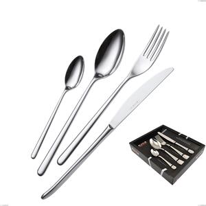 Venice 24 Piece Cutlery Set in Display Case, Stainless Steel 18/10 (AISI304), 4.00 mm Thickness