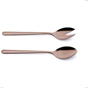 Venice Copper Bronze Salad Cutlery, Stainless Steel 18-10 with Bronze PVD Treatment, 4 mm Thickness, 260 mm Length