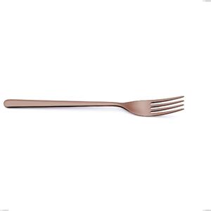 Venice Copper Bronze Serving Fork, Stainless Steel 18-10 with Bronze PVD Treatment, 4 mm Thickness, 262 mm Length