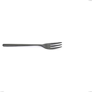 Venice Gun Metal Dessert Fork, 18-10 Stainless Steel with Gun Barrel PVD Treatment, 4 mm Thickness, 171 mm Length