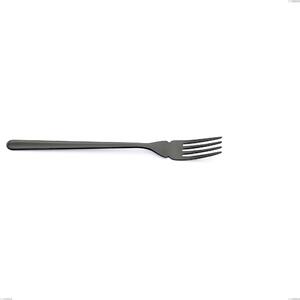 Venice Gun Metal Fish Fork, Stainless Steel 18-10 Gunmetal PVD Treatment, 4 mm Thickness, 200 mm Length