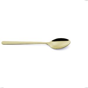 Venice Tin Gold Table Spoon, 18-10 Stainless Steel with Gold PVD Treatment, 4 mm Thickness, Length 232 mm