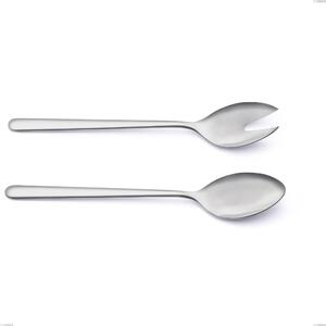 Venice Sandblasted Couple Salad Cutlery, Stainless Steel AISI 304 Sandblasted, Thickness 4 mm, Length 260 mm
