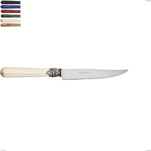 Versailles Steak Knife, 18/10 AISI 304 Polished Stainless Steel with Acrylic Handle, Length 222 mm